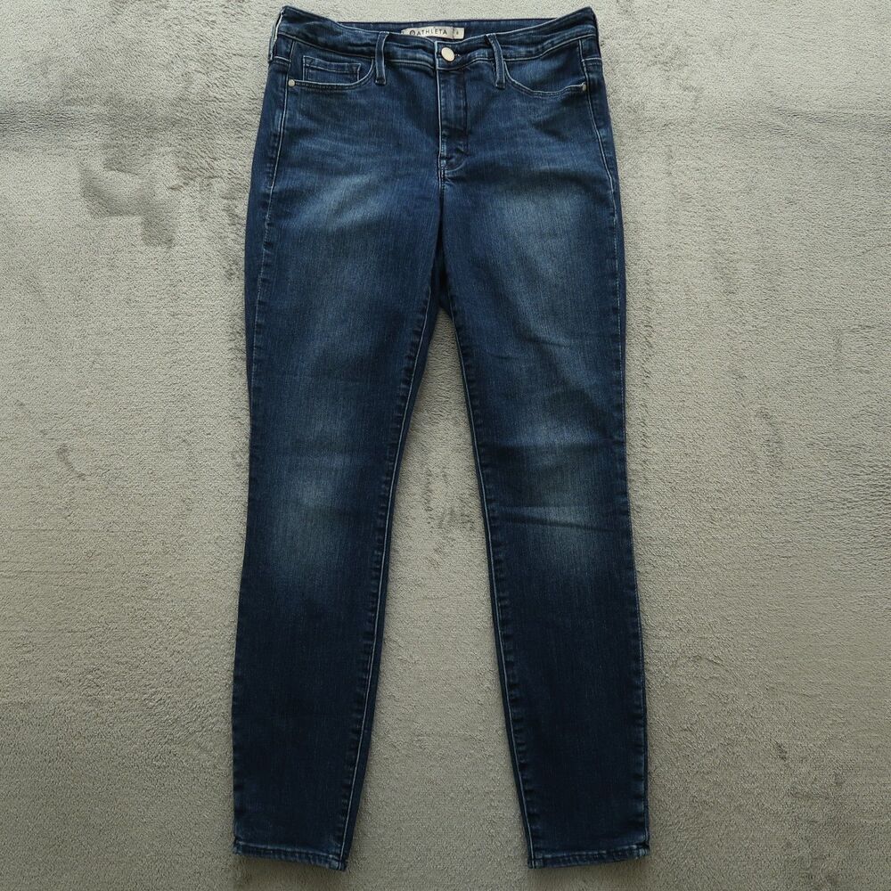 ATHLETA Jeans Women's Size 6 Blue Mid-Rise Skinny Denim 29" Inseam Stretch